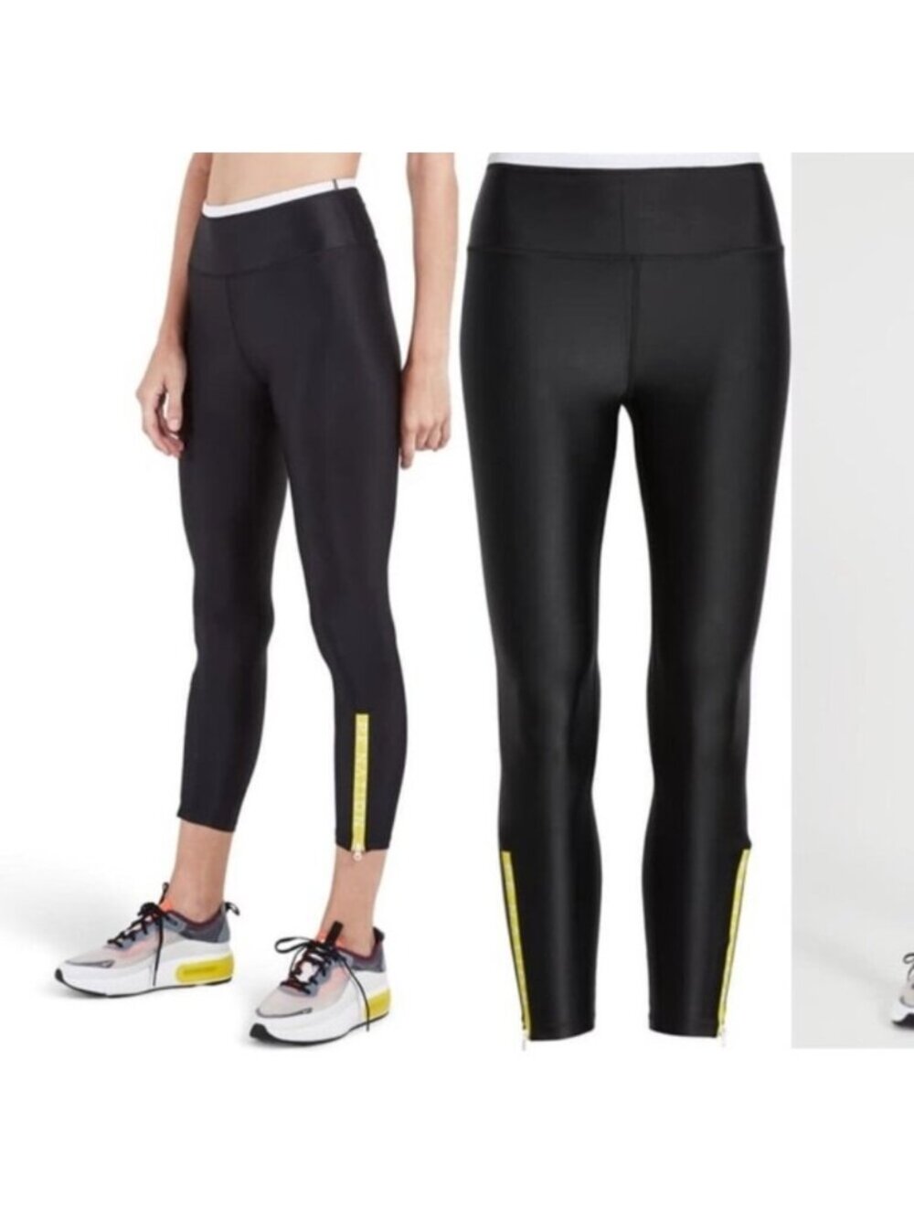 P.E. Nation Steady Run 7/8 Legging Black Yellow XS PE Nation